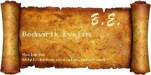 Bednarik Evelin névjegykártya