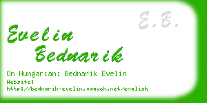 evelin bednarik business card